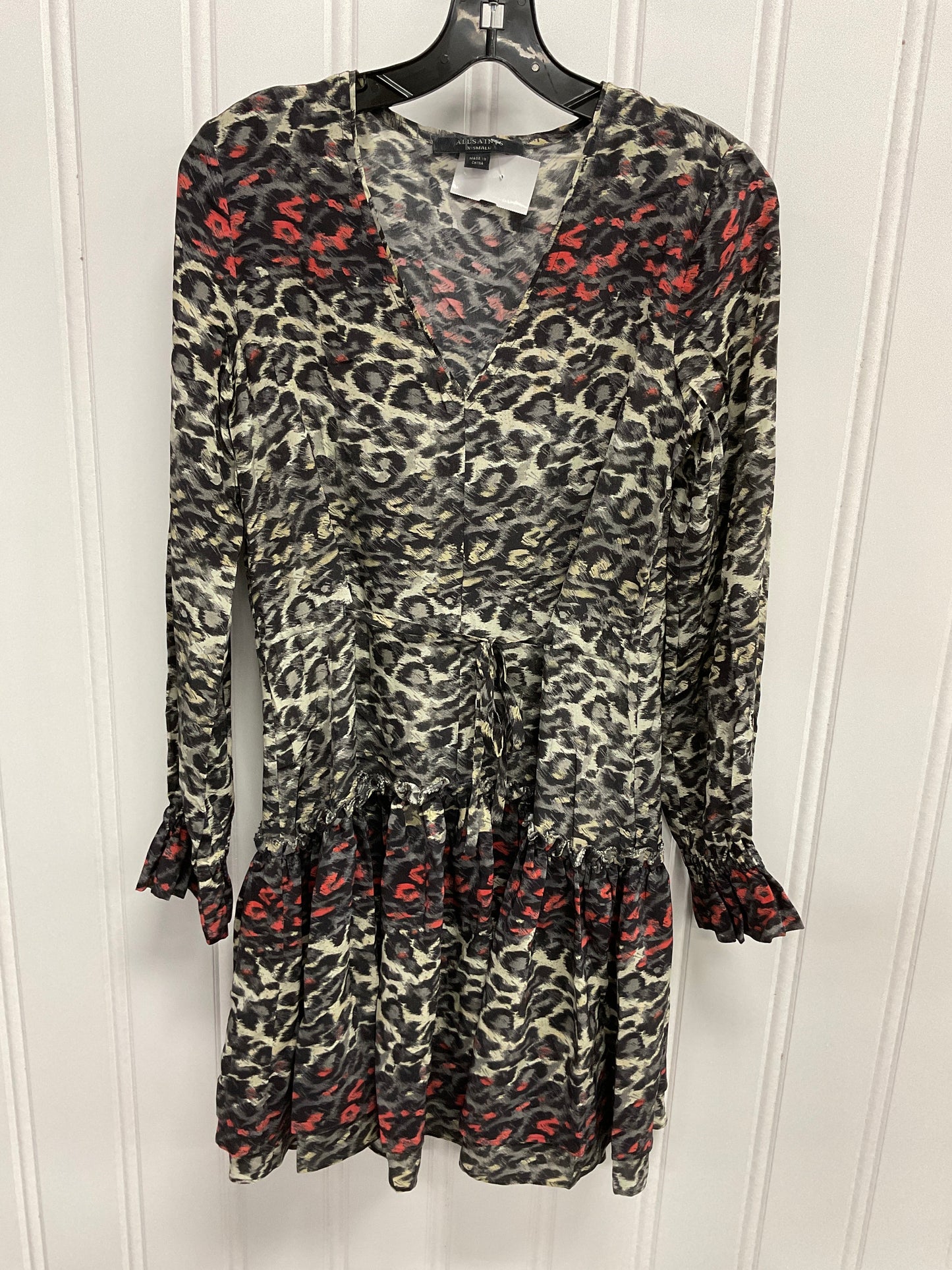 Dress Casual Midi By All Saints In Animal Print, Size: Xs