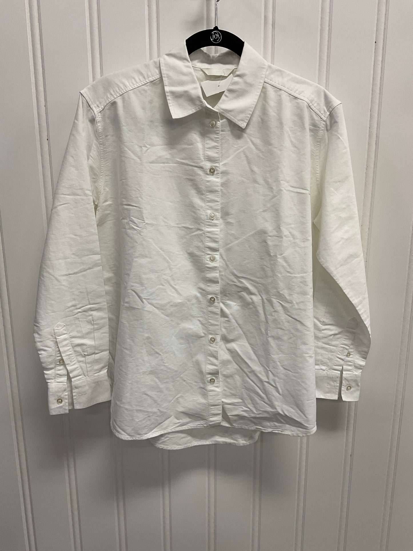 Blouse Long Sleeve By H&m In White, Size: Xs