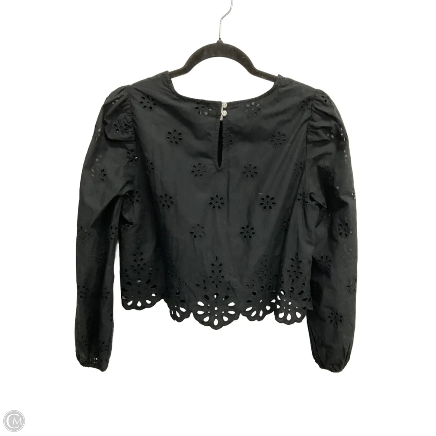 Top Long Sleeve By American Eagle In Black, Size: M