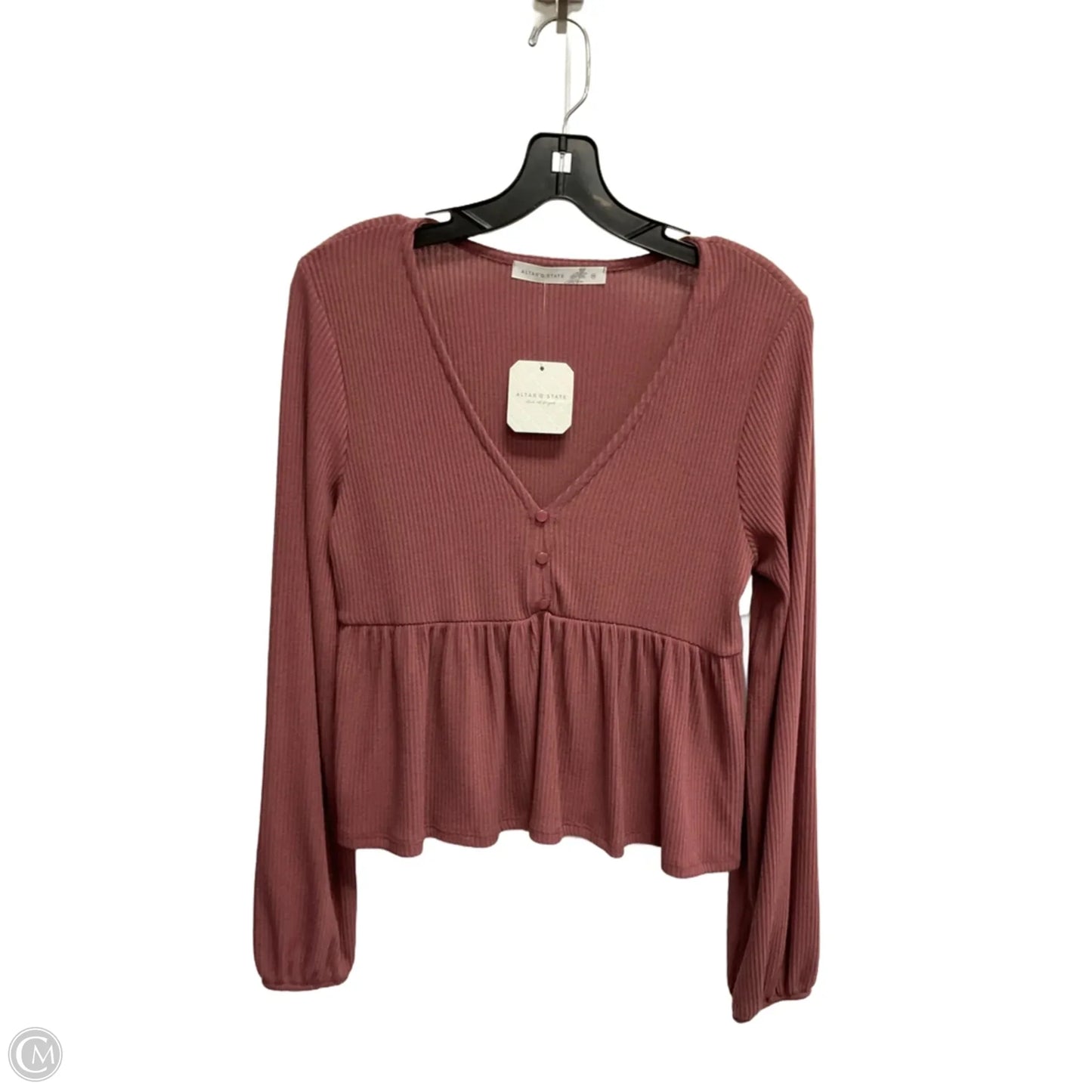 Top Long Sleeve By Altard State In Mauve, Size: M