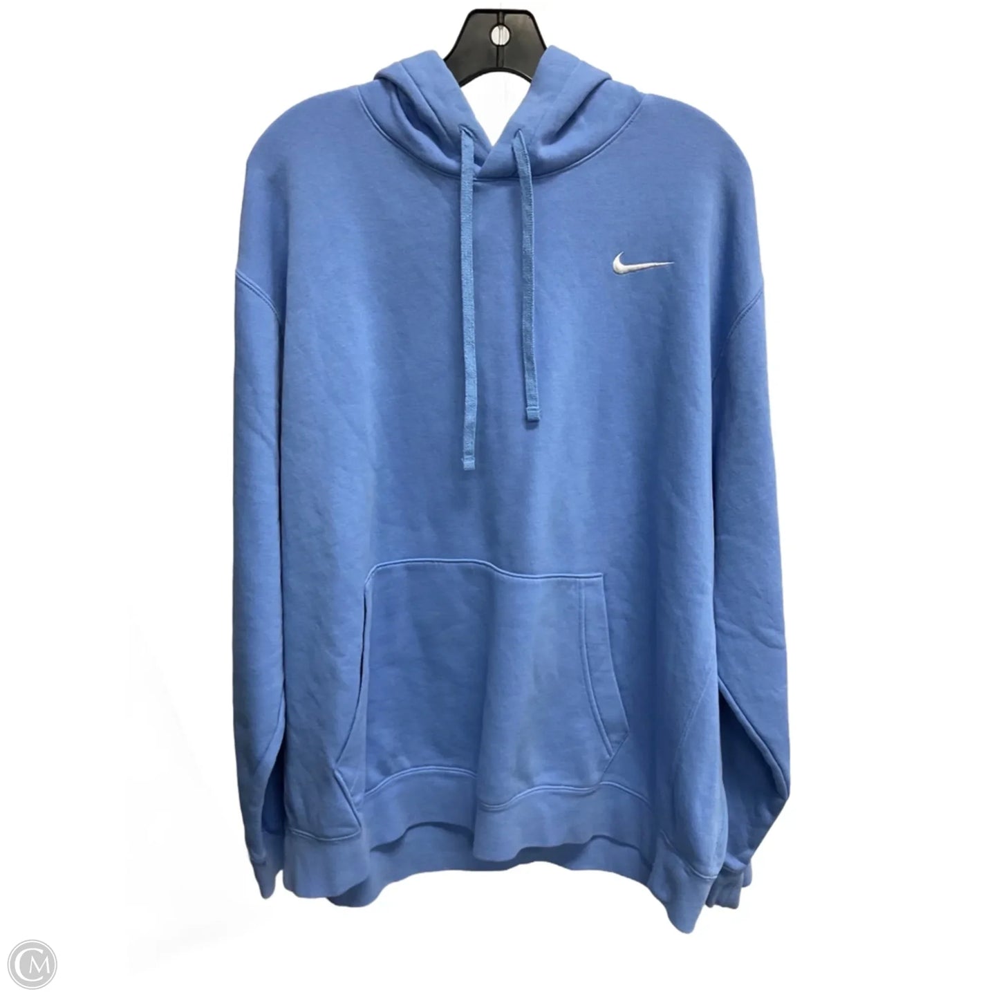 Athletic Top Long Sleeve Hoodie By Nike In Blue, Size: Xxl