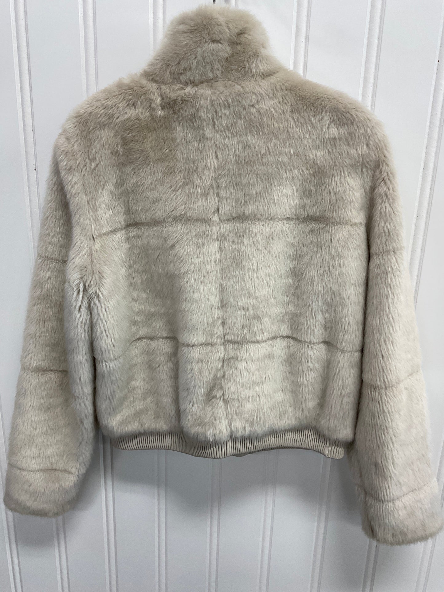 Coat Faux Fur & Sherpa By Coffee Shop In Beige, Size: S