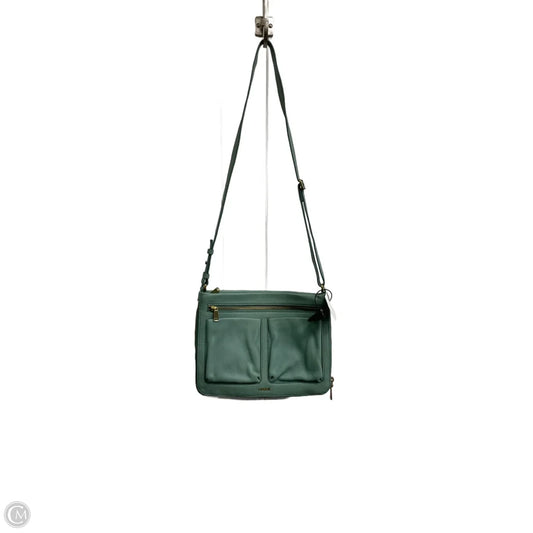 Handbag Leather By Fossil, Size: Medium