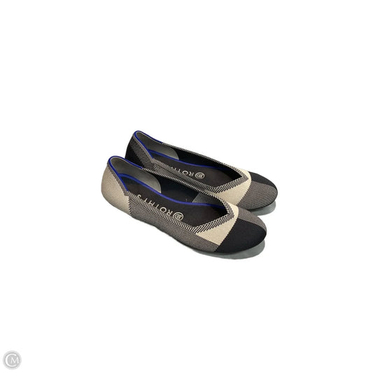 Shoes Flats By Rothys In Black & Cream, Size: 7.5