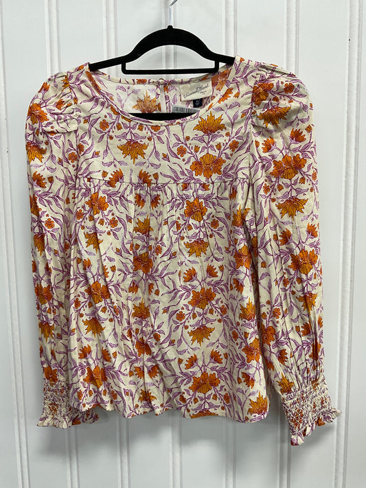 Top 3/4 Sleeve By Universal Thread In Floral Print, Size: Xs