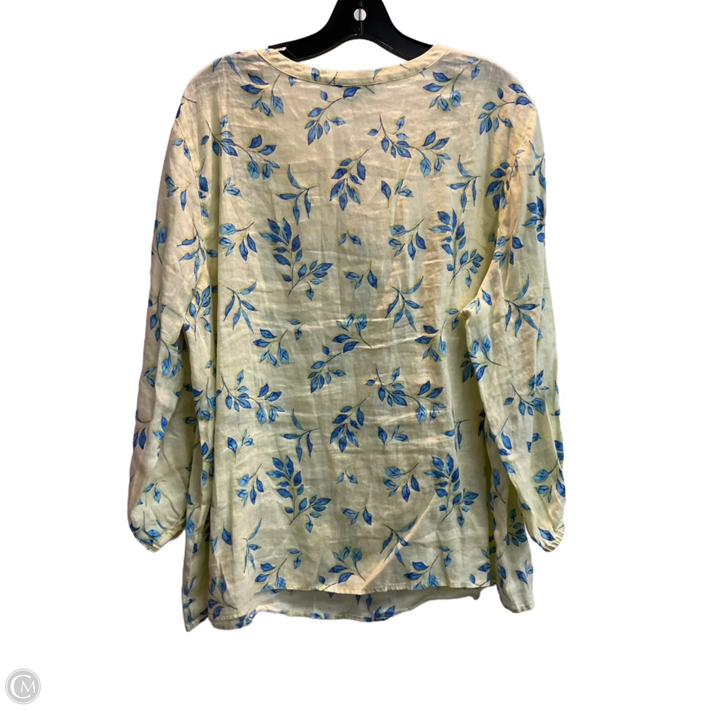 Blouse 3/4 Sleeve By J. Jill In Yellow, Size: 2x