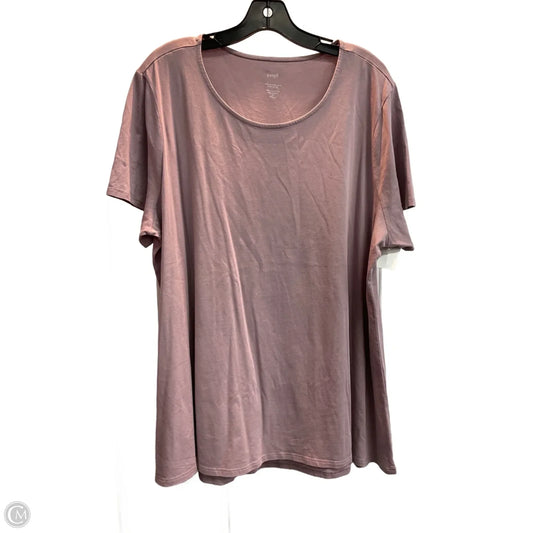 Top Short Sleeve Basic By Pure Jill In Purple, Size: 2x