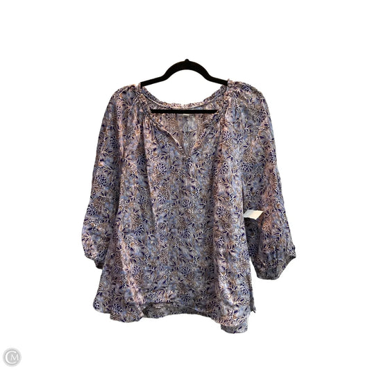 Blouse 3/4 Sleeve By J. Jill In Purple, Size: 2x