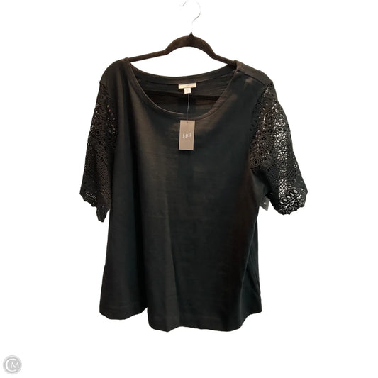 Top Short Sleeve By J. Jill In Black, Size: 2x