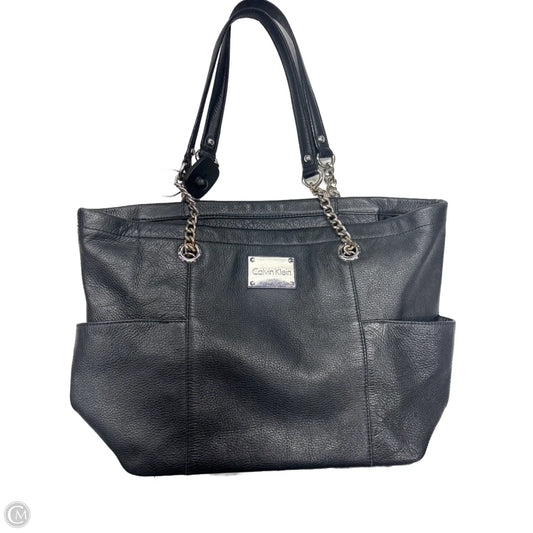 Handbag Leather By Calvin Klein, Size: Large