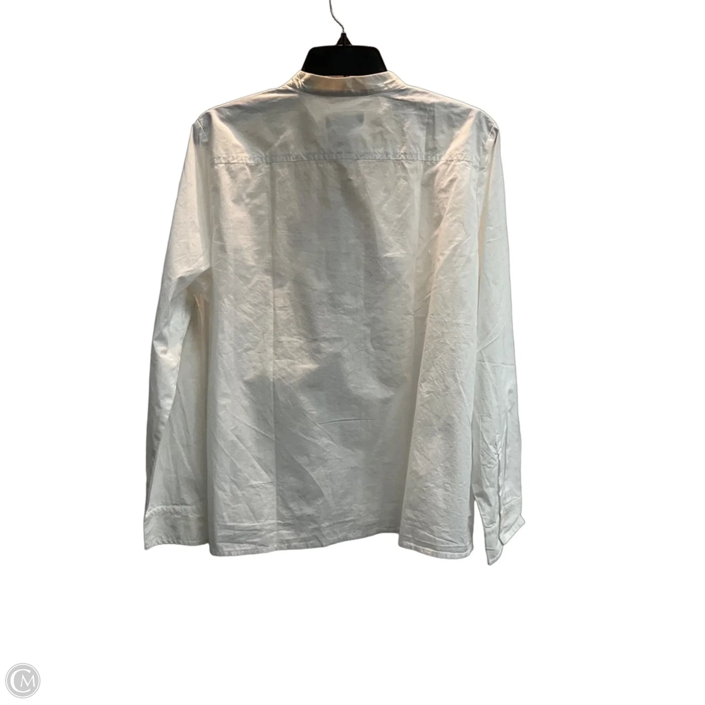 Top Long Sleeve By J. Crew In White, Size: 14