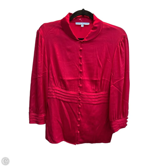 Blouse 3/4 Sleeve By Antonio Melani In Red, Size: 8