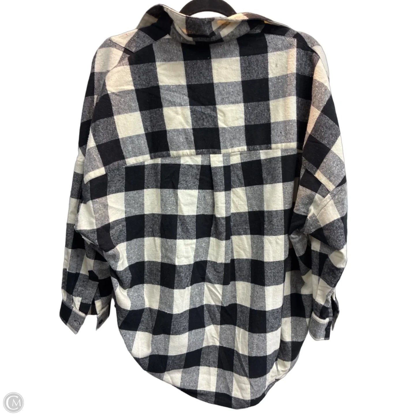 Top Long Sleeve By French Connection In Plaid Pattern, Size: S