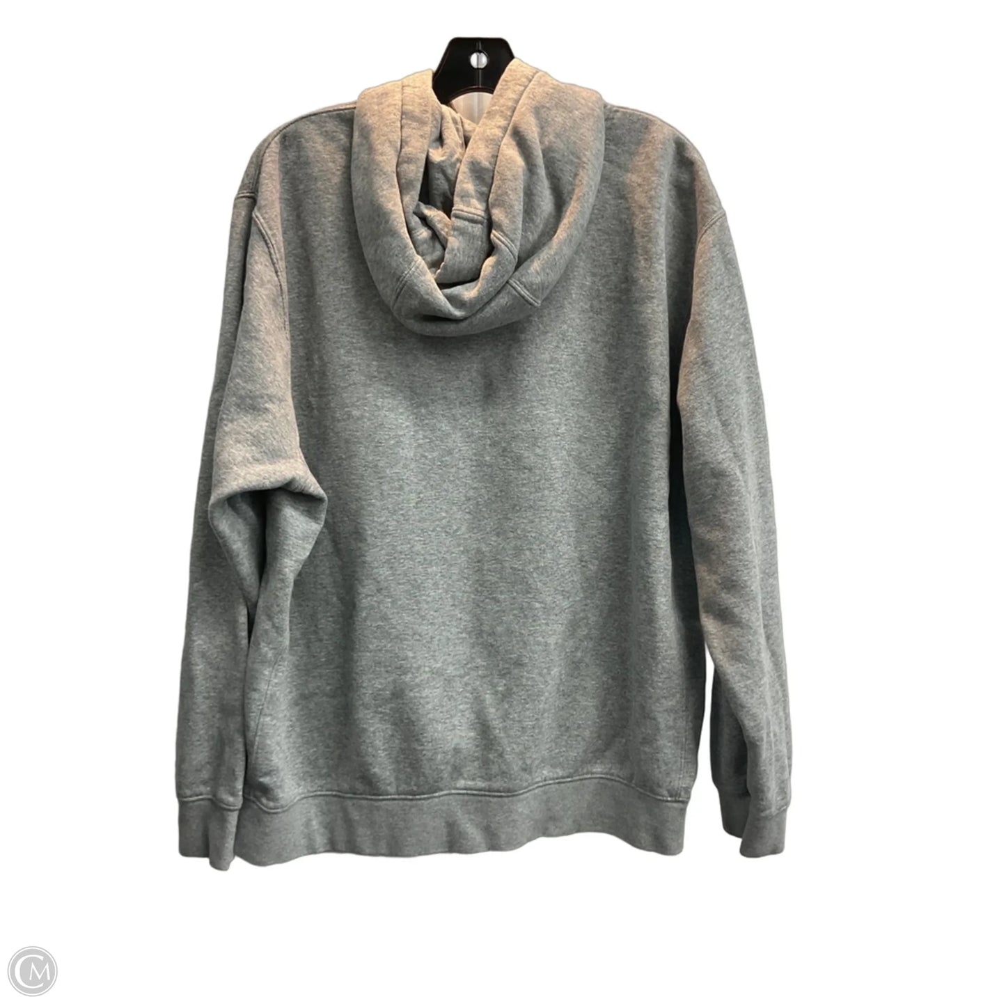 Athletic Top Long Sleeve Hoodie By Nike In Grey, Size: L