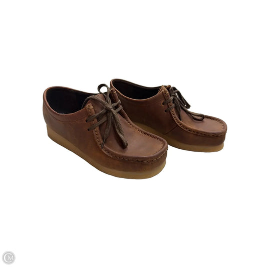 Shoes Heels Block By Clarks In Brown, Size: 8