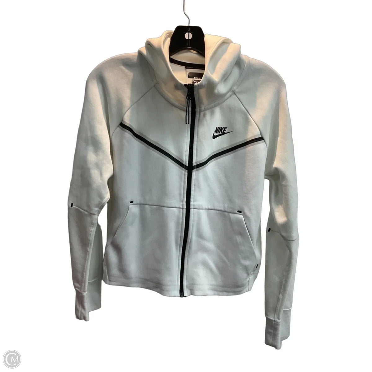 Athletic Jacket By Nike In White, Size: Xs