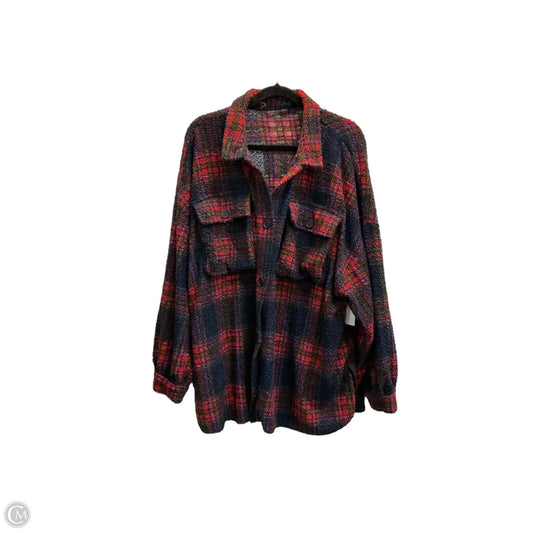 Jacket Shirt By Clothes Mentor In Multi-colored, Size: 2x