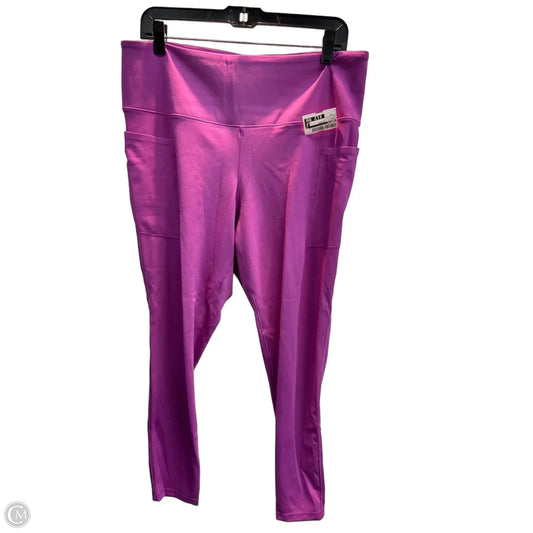 Athletic Leggings By Danskin In Pink, Size: Xl