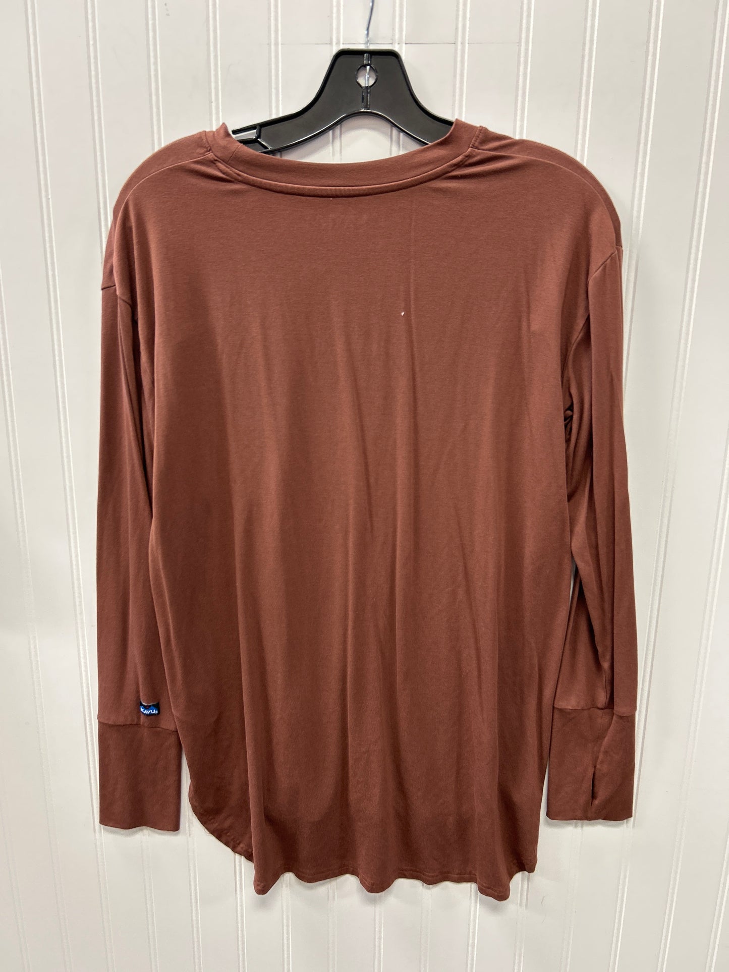 Athletic Top Ls Collar By Kavu In Brown, Size:M