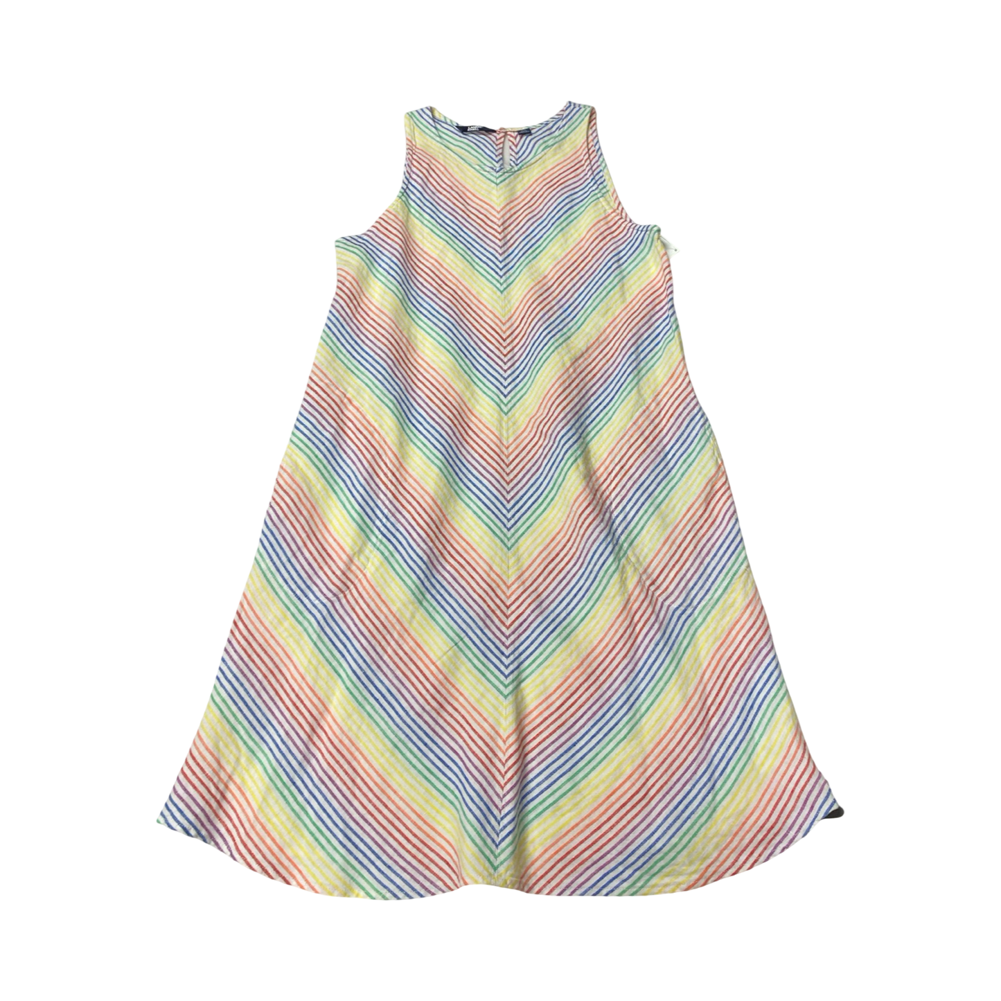 Dress Casual Short By Lands End In Rainbow Print, Size:M