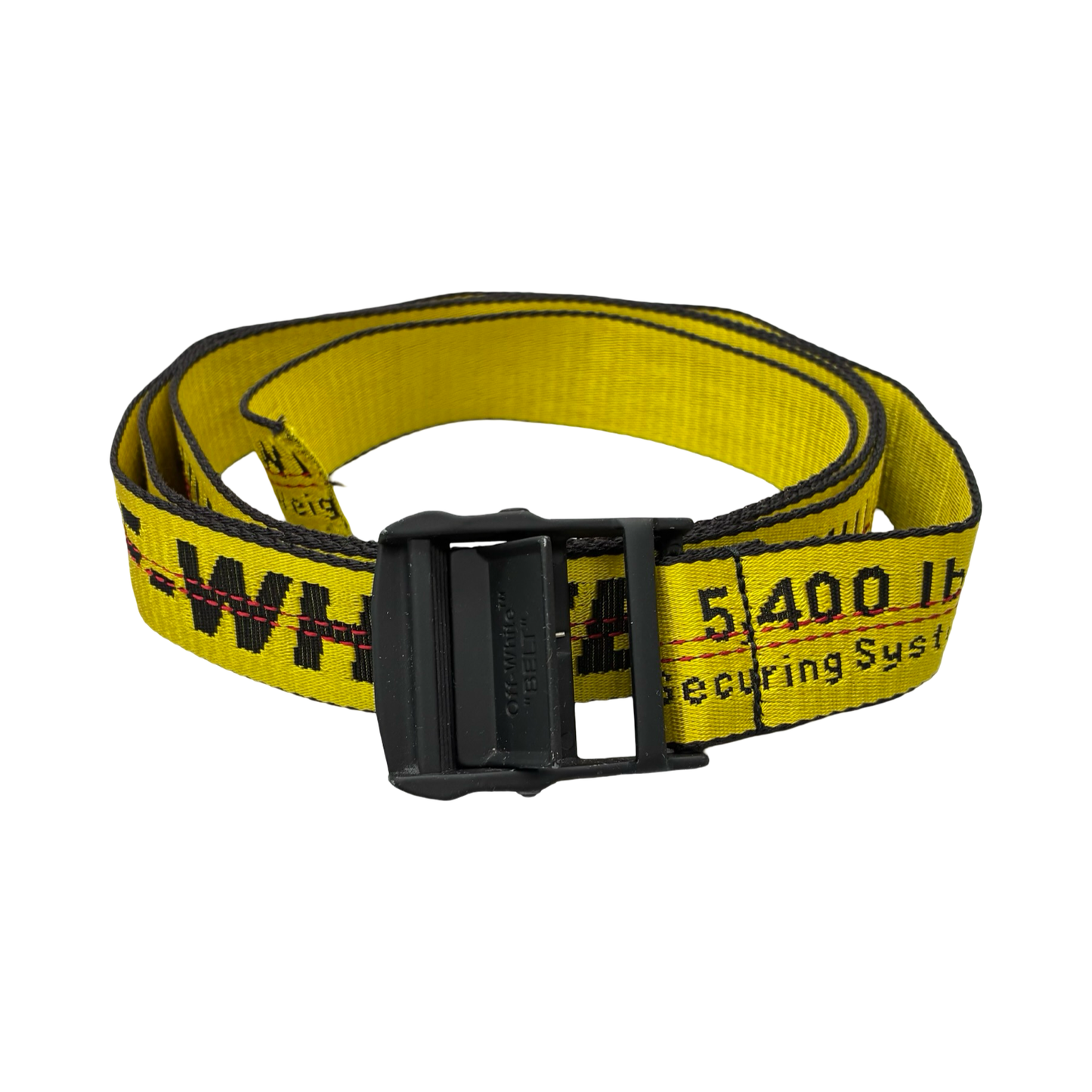 Belt Luxury Designer By Off-White In Black & Yellow