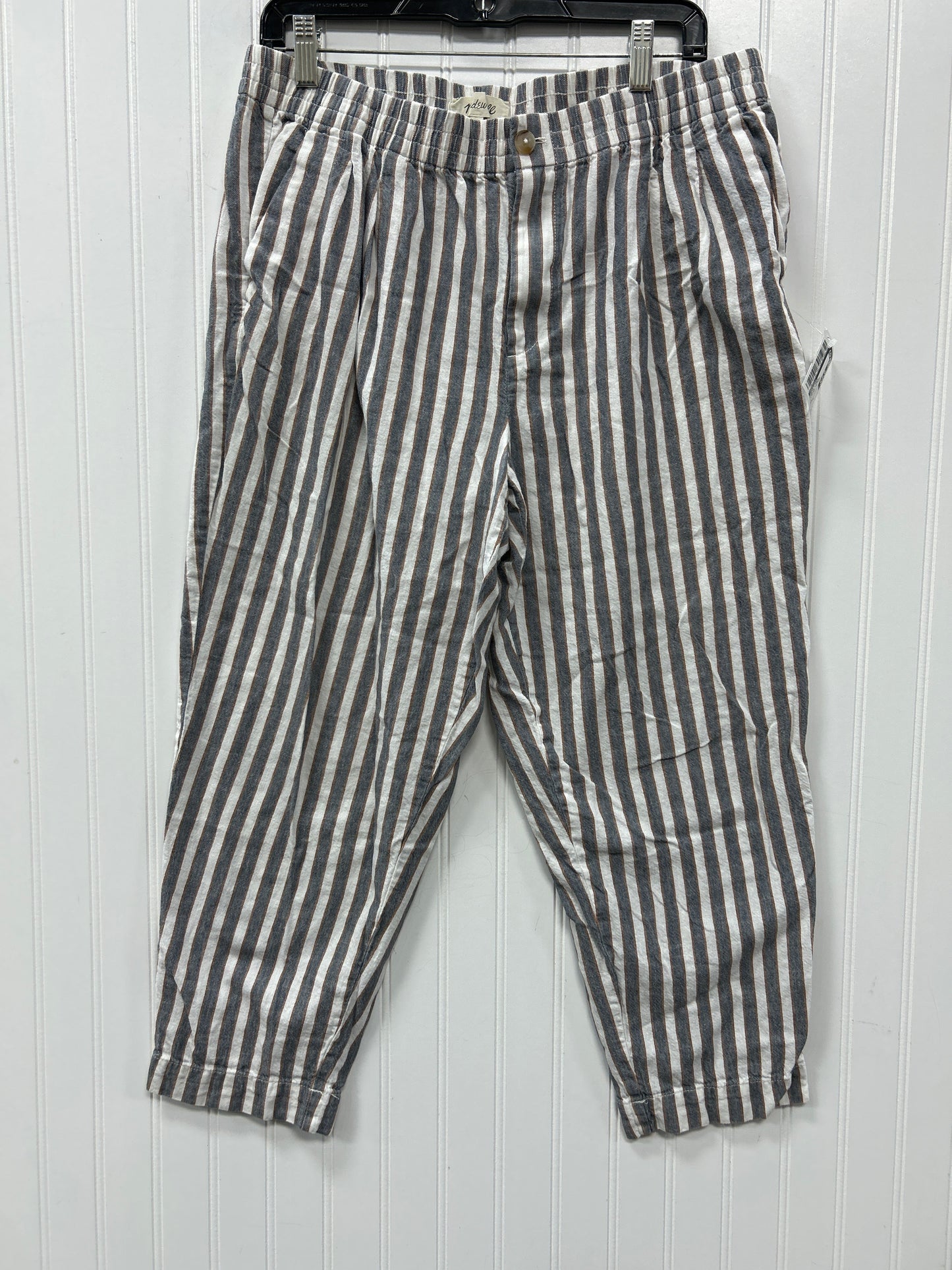 Pants Linen By Madewell In Striped Pattern, Size:L