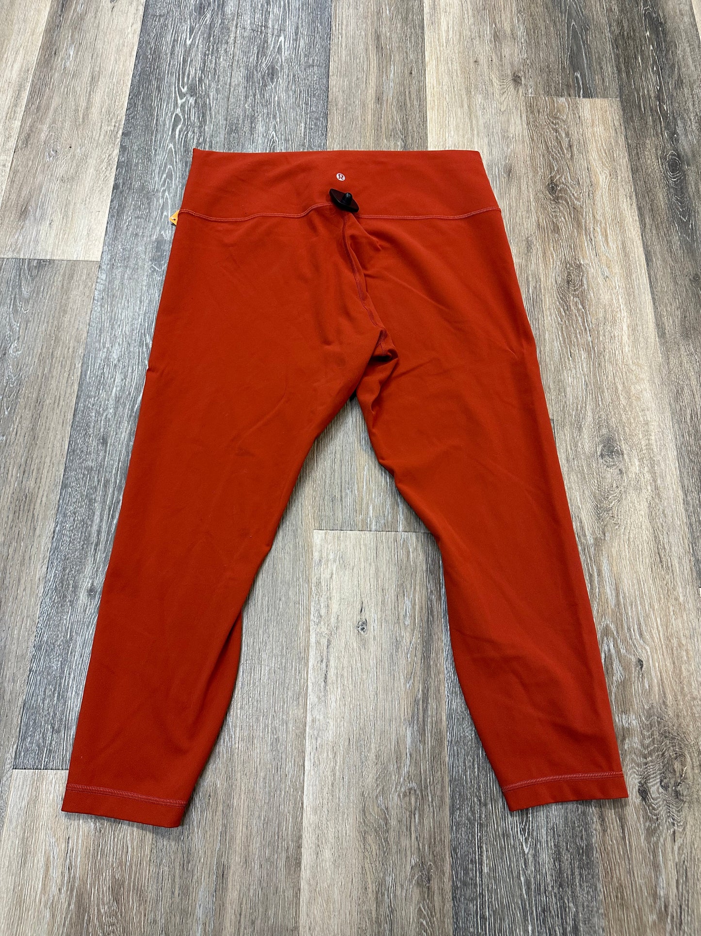 Athletic Leggings By Lululemon In Orange, Size: 18