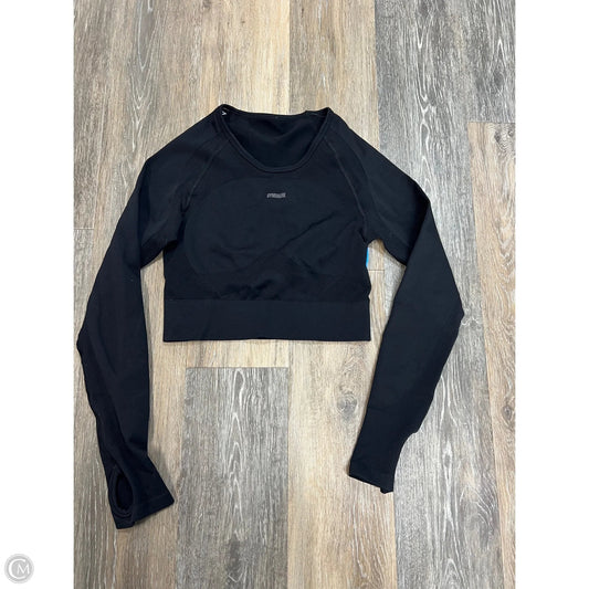 Athletic Top Long Sleeve Crewneck By Gym Shark In Black, Size: L