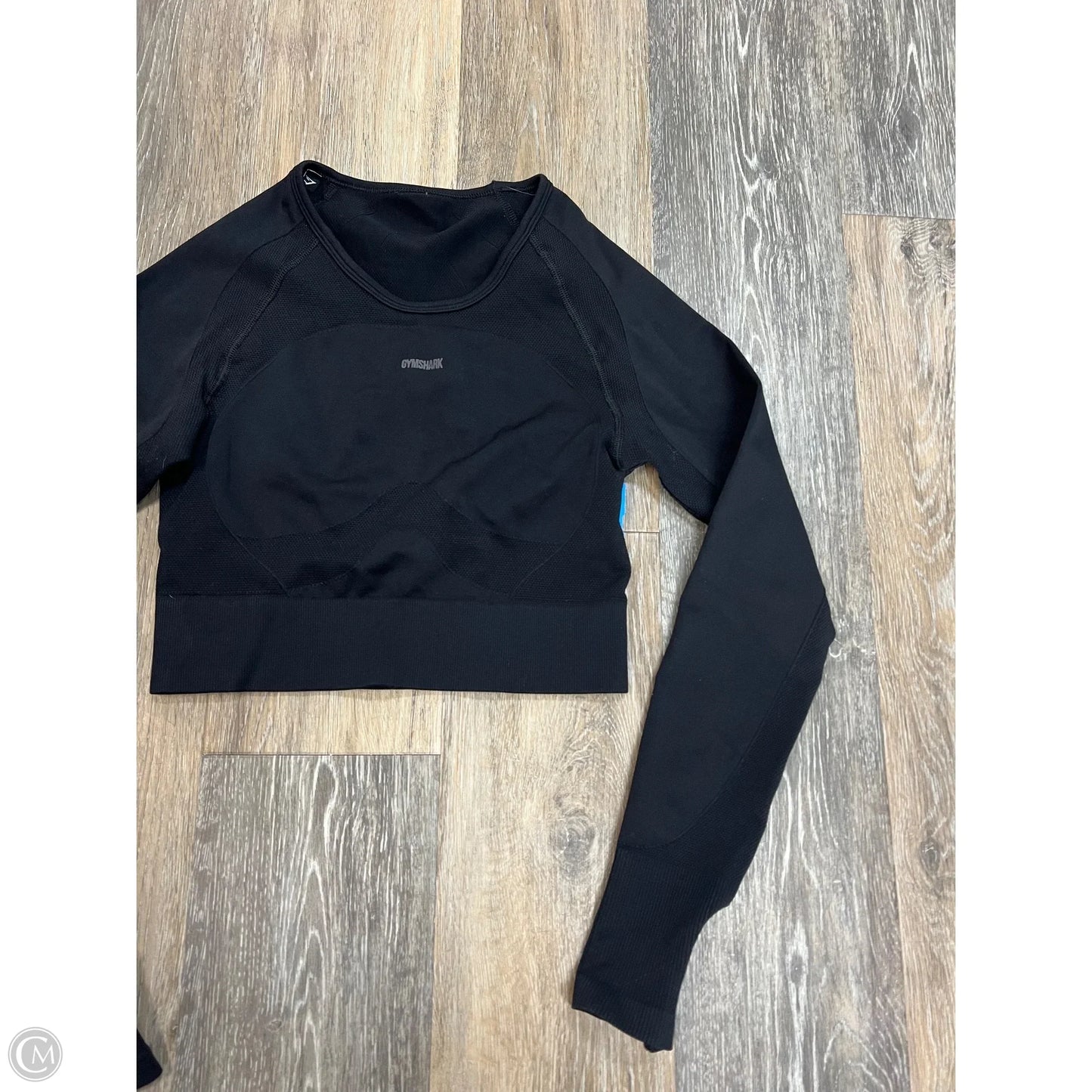Athletic Top Long Sleeve Crewneck By Gym Shark In Black, Size: L