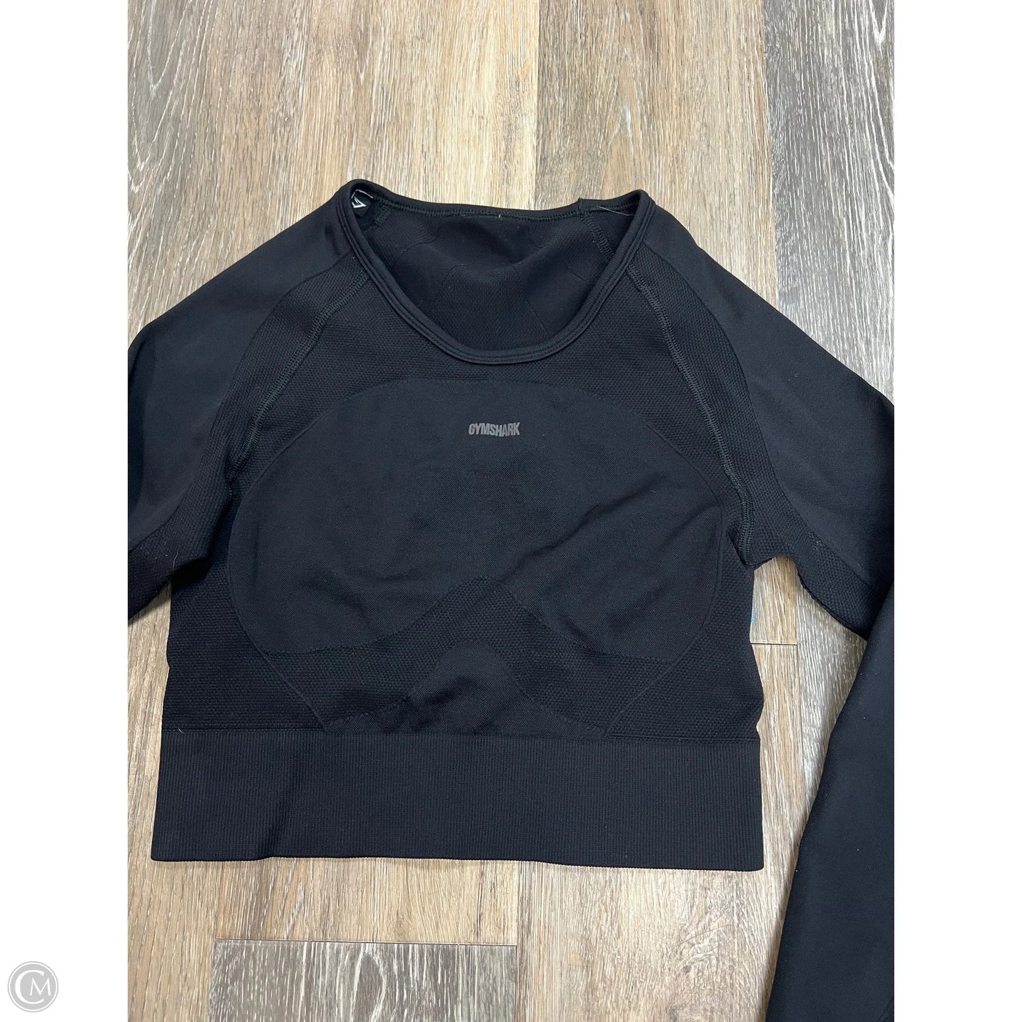 Athletic Top Long Sleeve Crewneck By Gym Shark In Black, Size: L