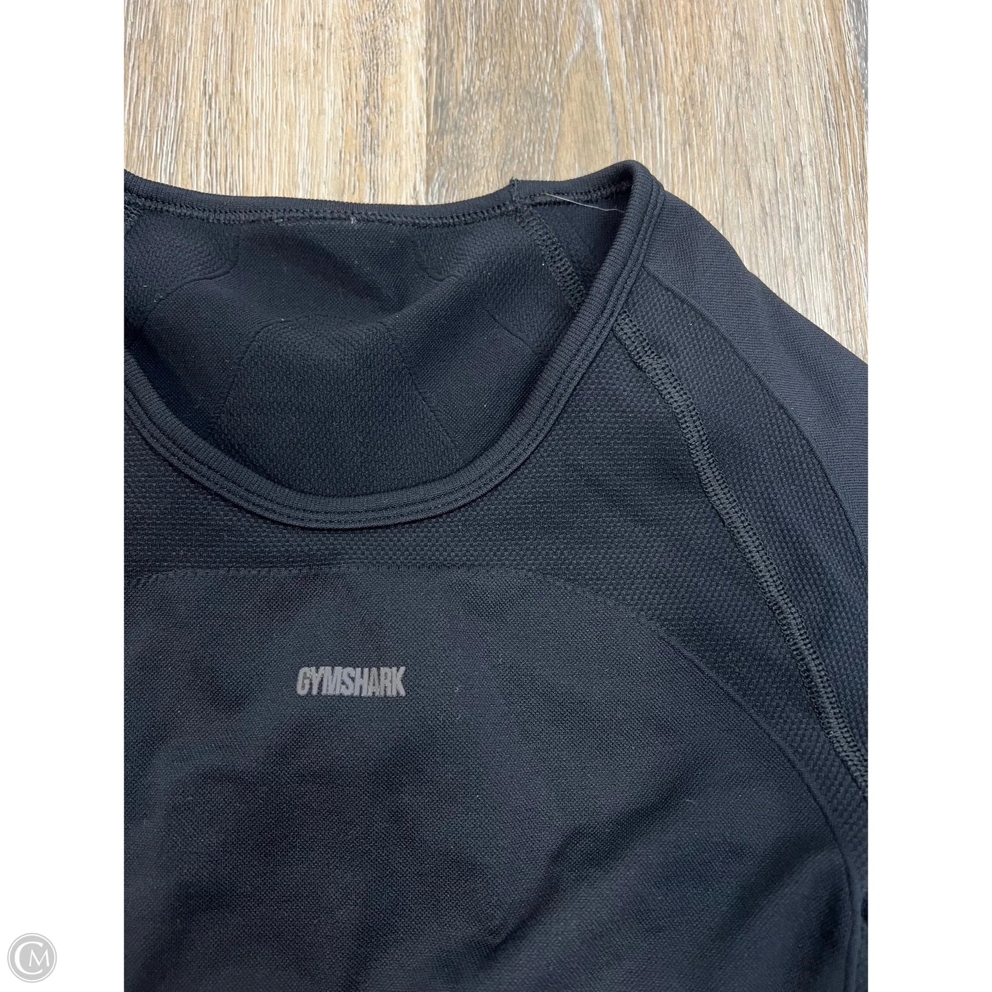 Athletic Top Long Sleeve Crewneck By Gym Shark In Black, Size: L