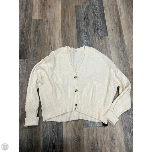 Sweater Cardigan By Free People In Cream, Size: L