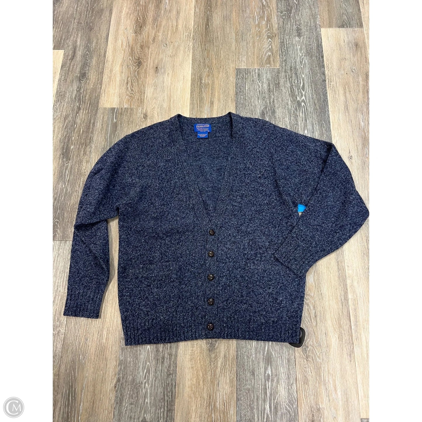 Sweater Cardigan By Pendleton In Blue, Size: S