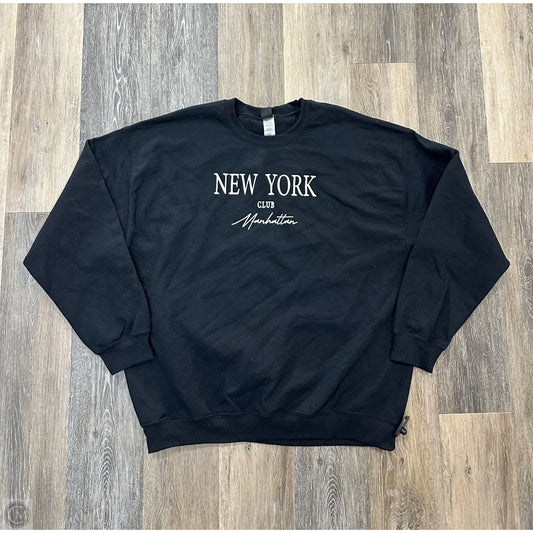 Sweatshirt Crewneck By Sweet Claire In Black, Size: L