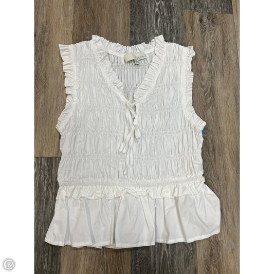 Top Sleeveless By Pinch In White, Size: S