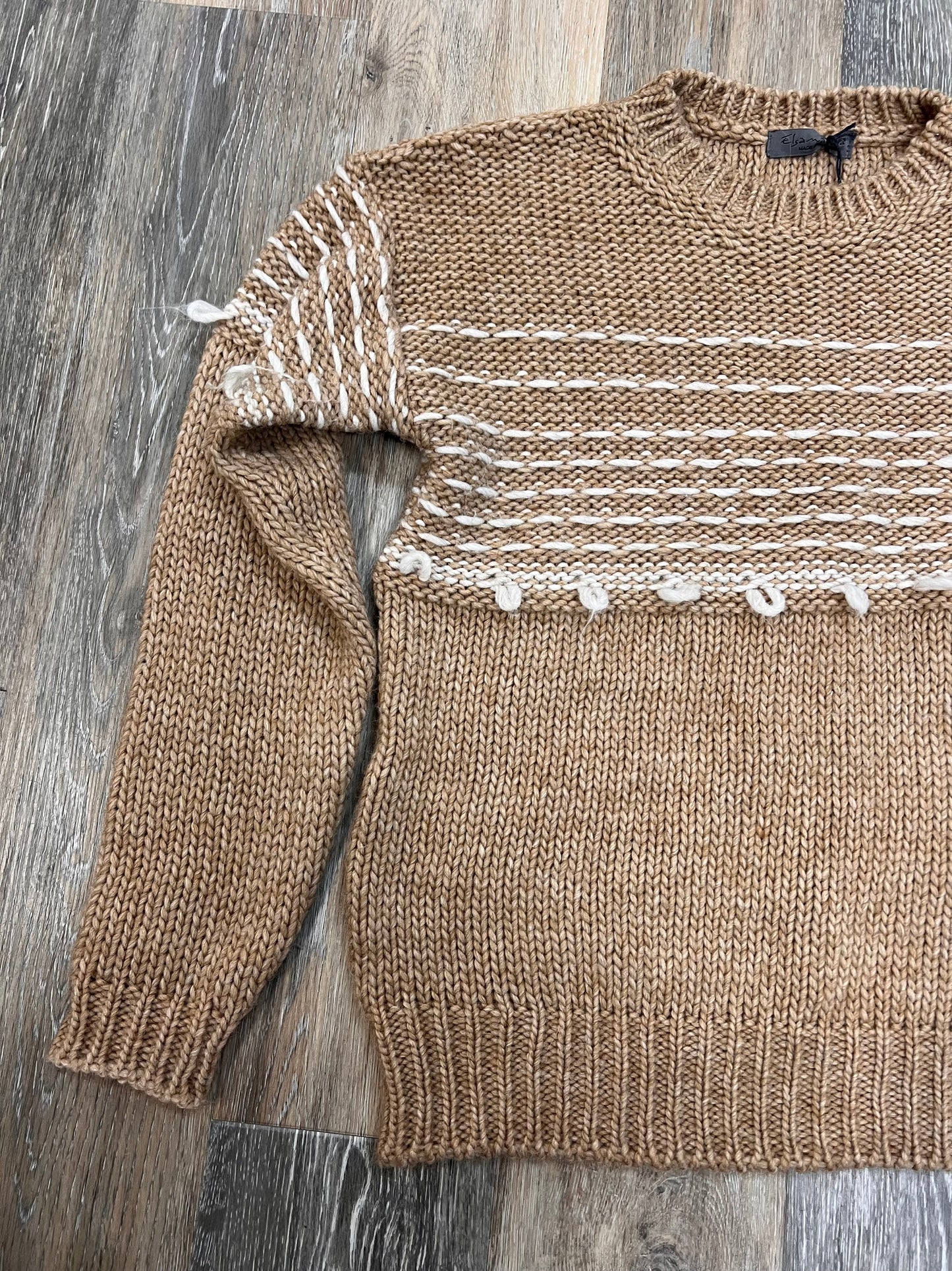 Sweater By Elsamanda Anthropologie In Tan, Size: S