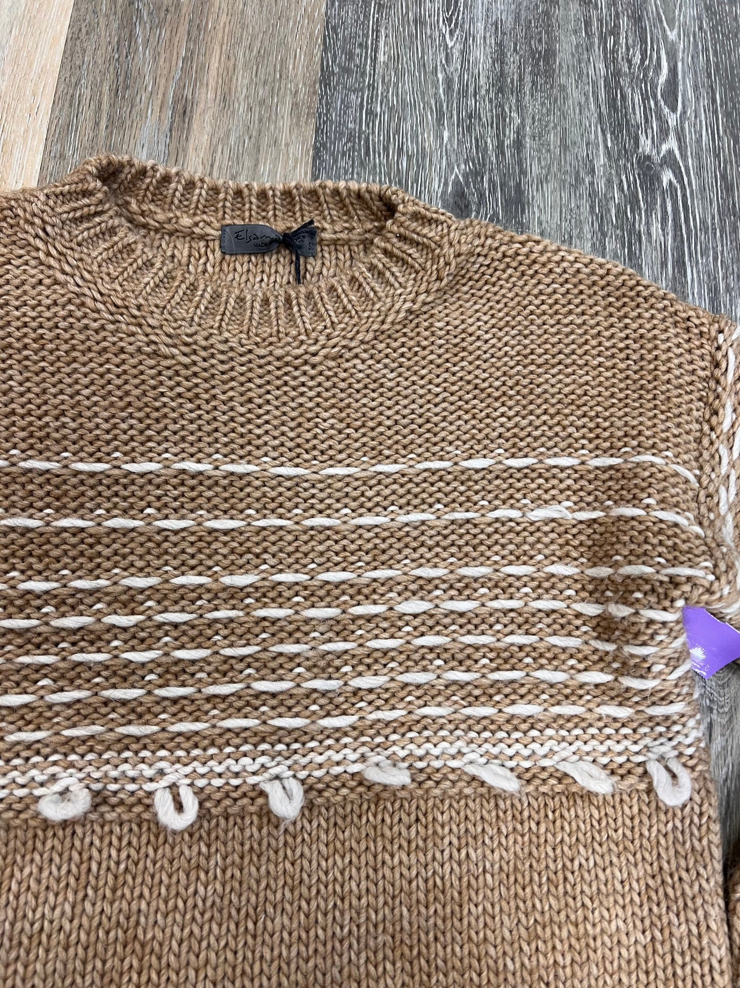 Sweater By Elsamanda Anthropologie In Tan, Size: S
