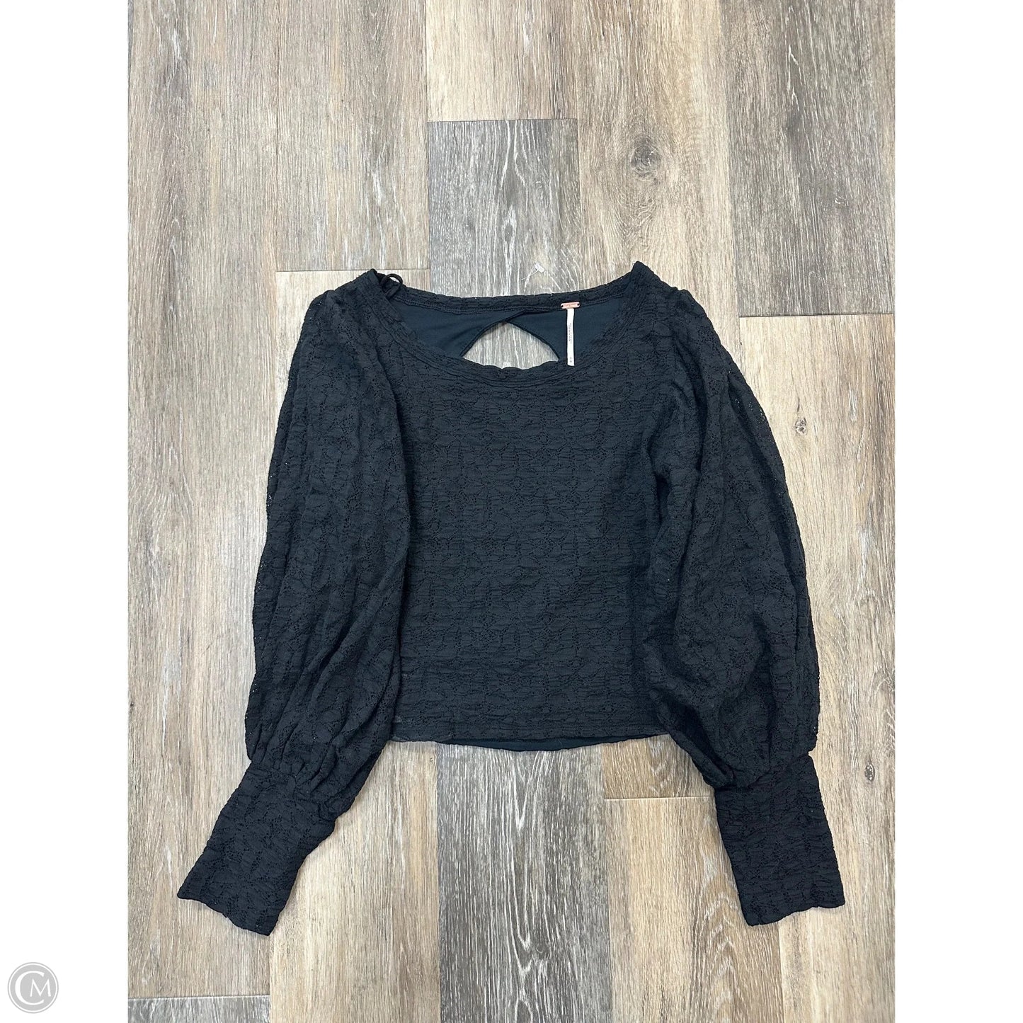 - Blouse Long Sleeve By Free People In Black, Size: M