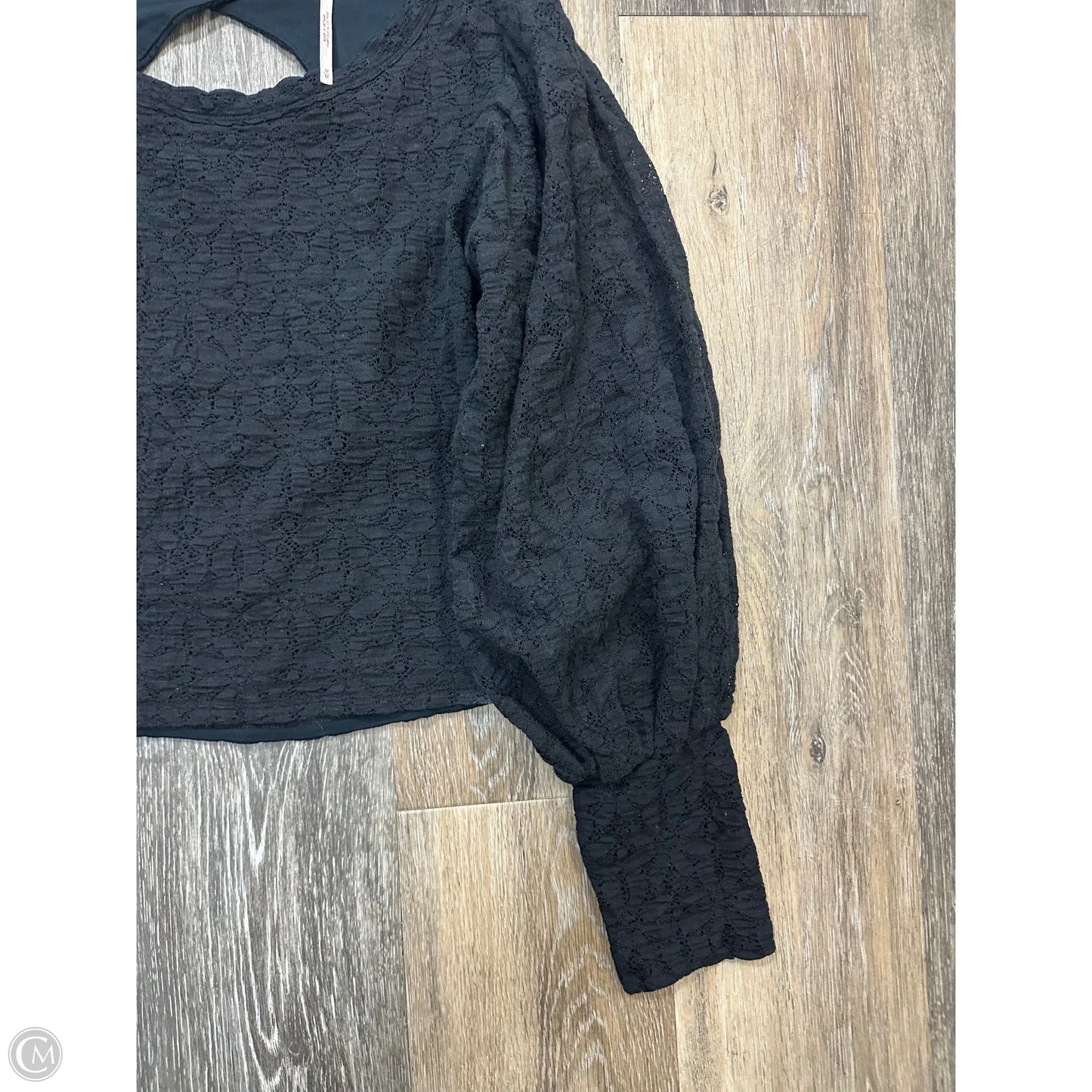 - Blouse Long Sleeve By Free People In Black, Size: M