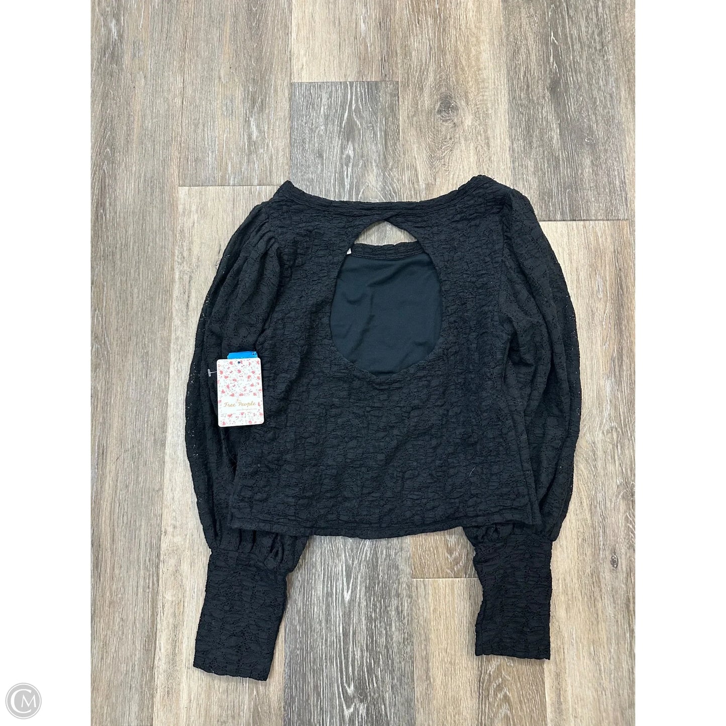 - Blouse Long Sleeve By Free People In Black, Size: M