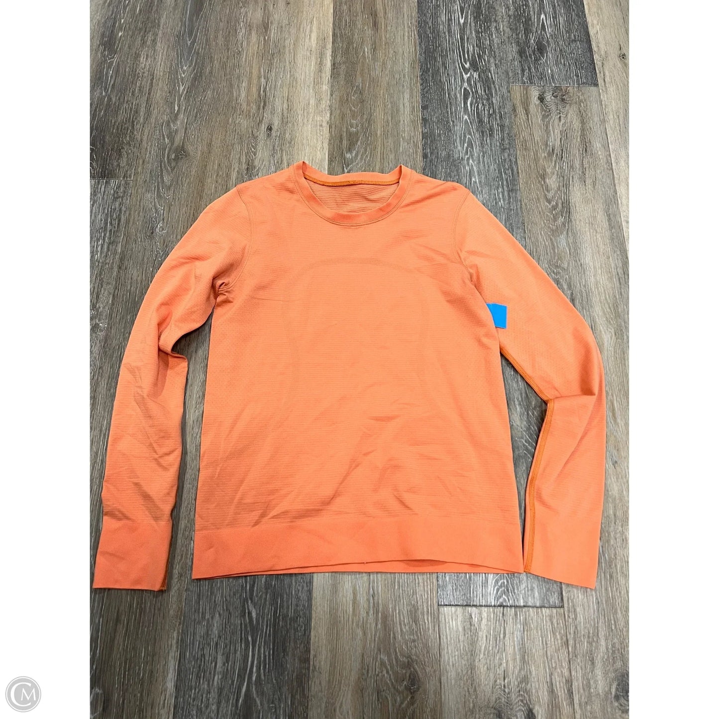 Athletic Top Long Sleeve Crewneck By Lululemon In Orange, Size: 4