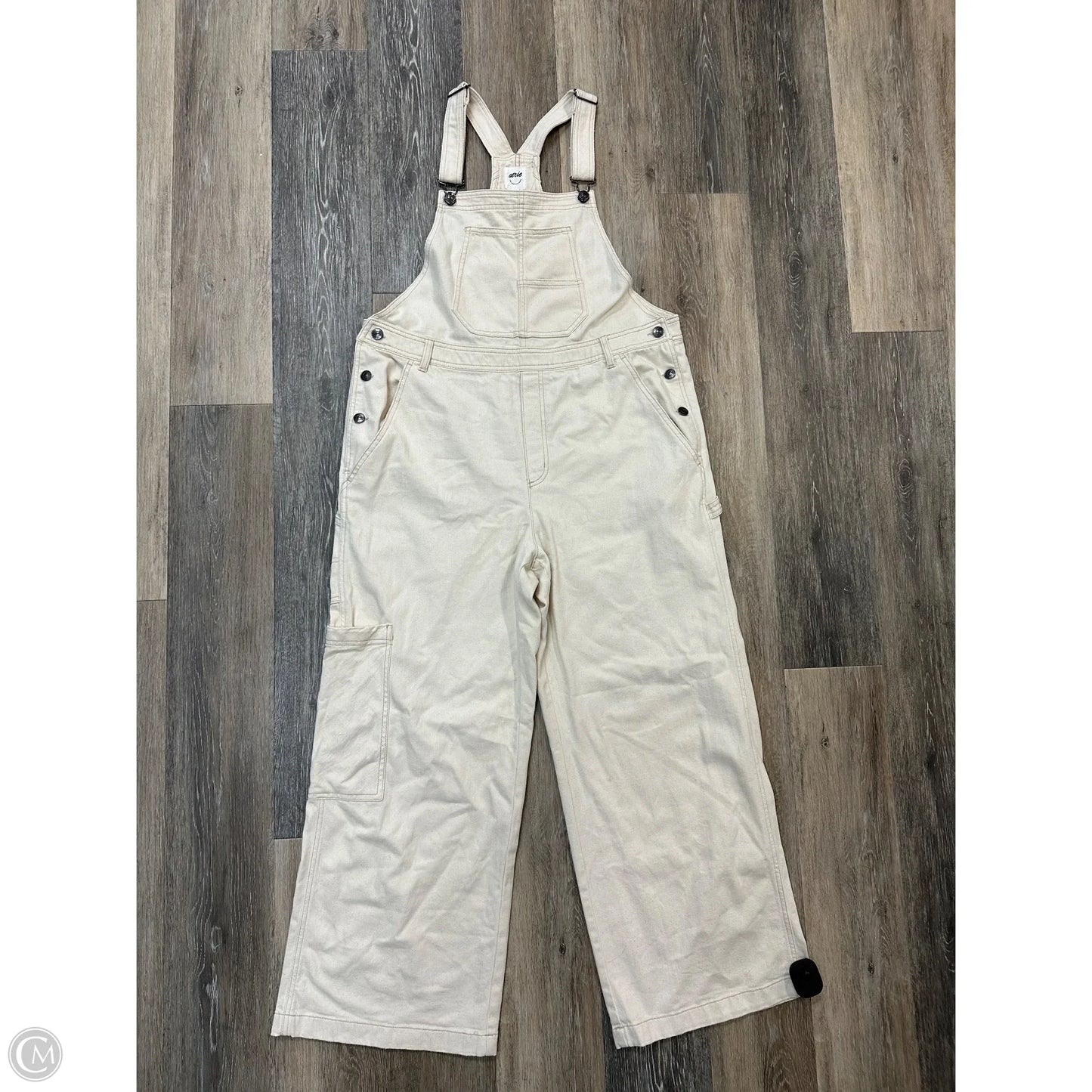 Overalls By Aerie In Cream Denim, Size: L