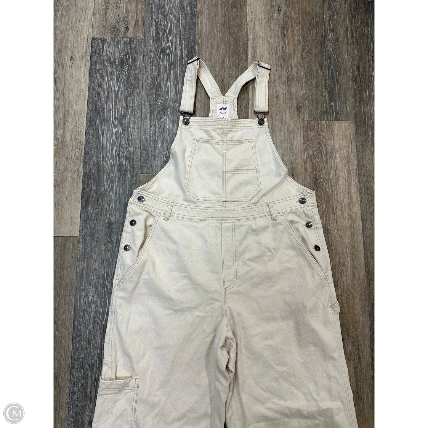 Overalls By Aerie In Cream Denim, Size: L