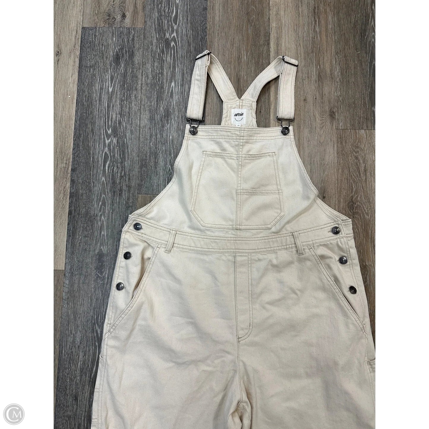 Overalls By Aerie In Cream Denim, Size: L