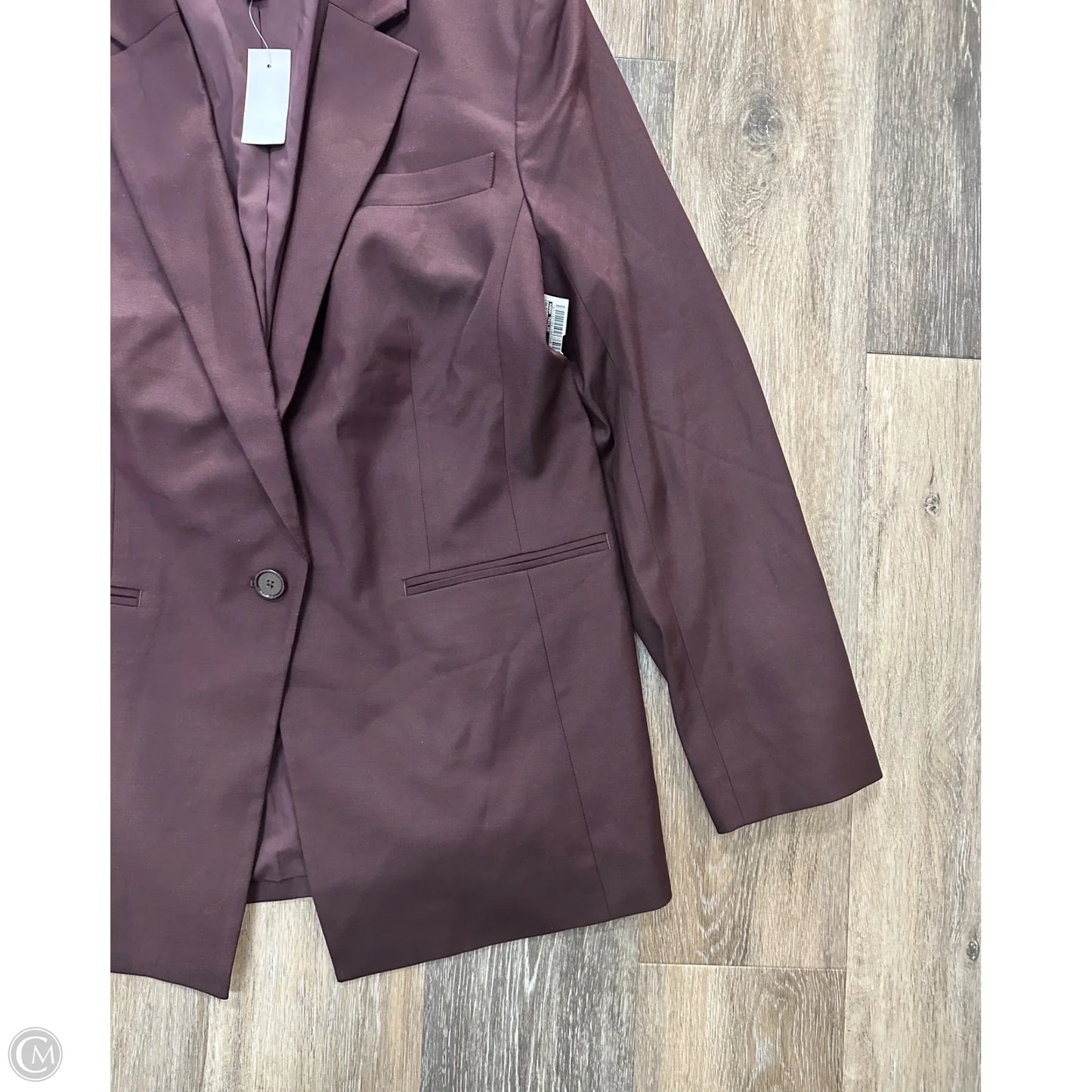Blazer By Ann Taylor In Maroon, Size: 14