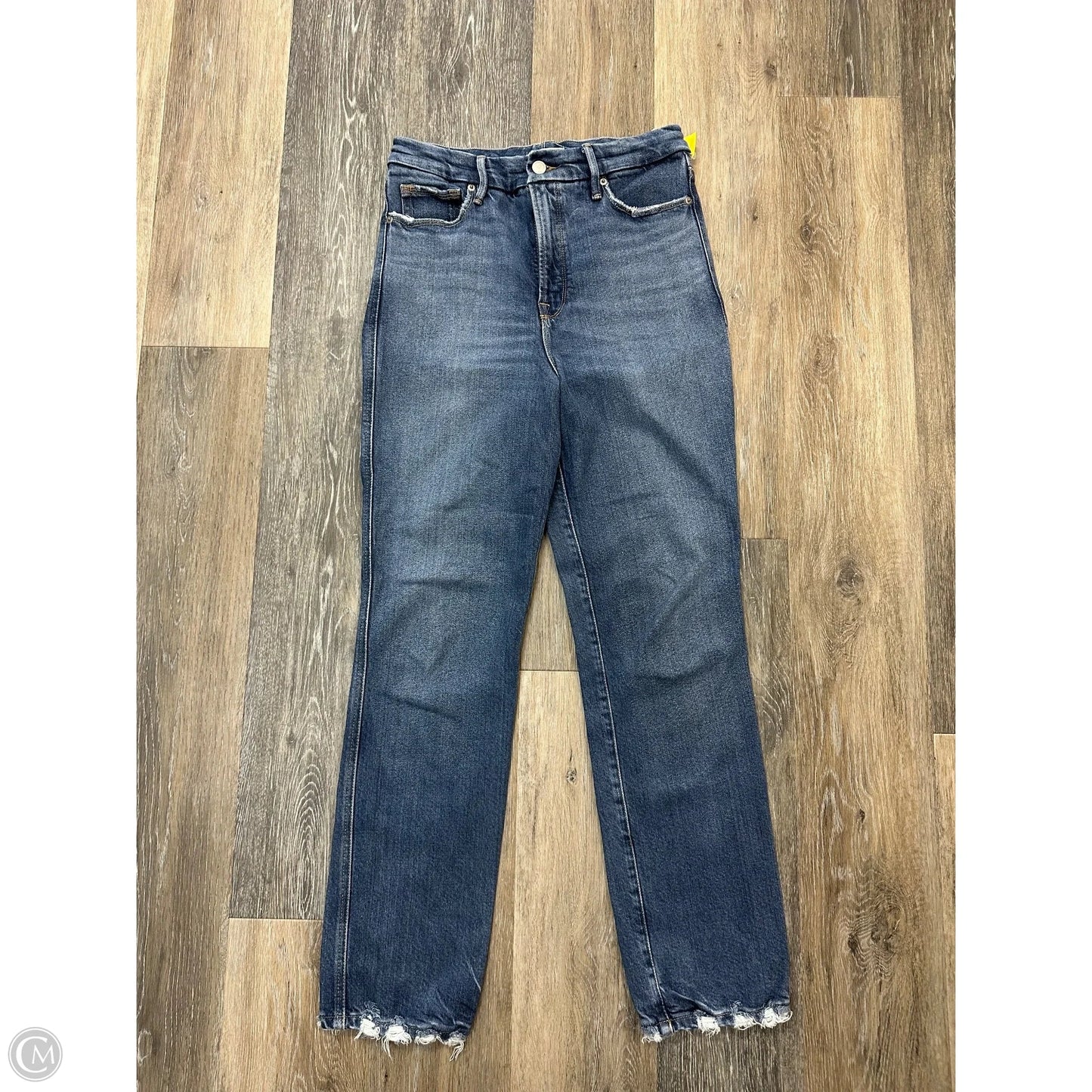Jeans Straight By Good American In Blue Denim, Size: 6