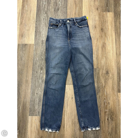 Jeans Straight By Good American In Blue Denim, Size: 6