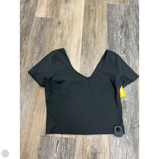 Athletic Top Short Sleeve By Lululemon In Grey, Size: M