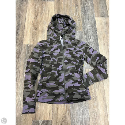 Athletic Sweatshirt Hoodie By Lululemon In Camouflage Print, Size: 10