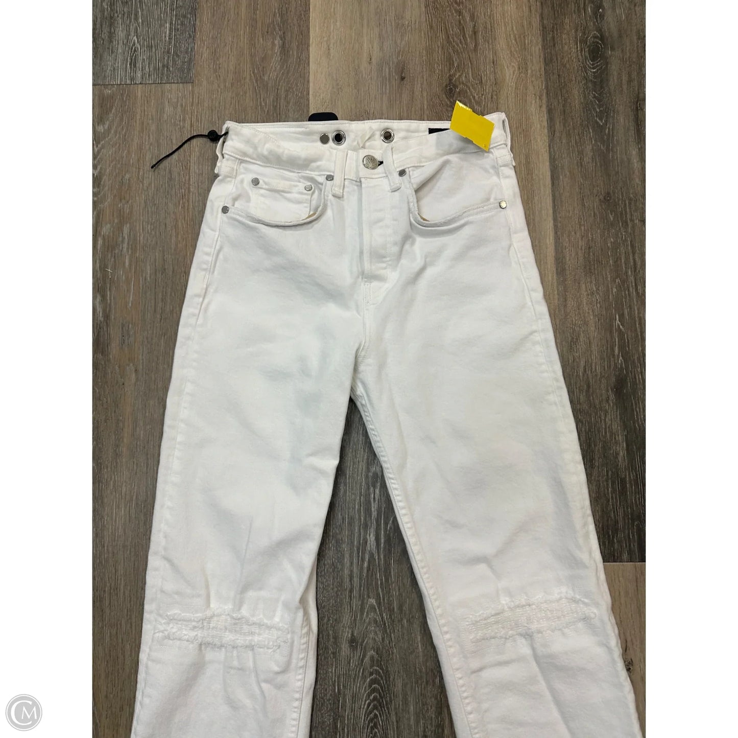 Jeans Straight By Rag And Bone In White Denim, Size: 2